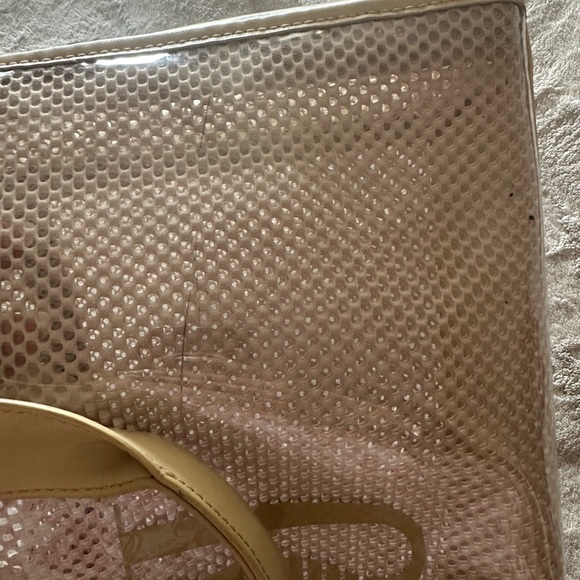 Armani Jeans Tan Mesh Tote with AJ Logo - Picture 3 of 16